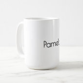 Minimalistischer Beruflicher Name Schwarz/Weiß Kaffeetasse (Vorderseite Links)