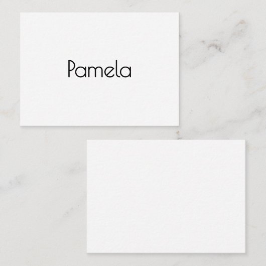 Minimalistischer Beruflicher Name Schwarz/Weiß Mitteilungskarte (Vorne/Hinten)
