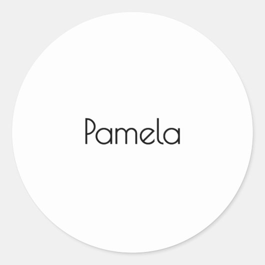 Minimalistischer Beruflicher Name Schwarz/Weiß Runder Aufkleber (Vorderseite)