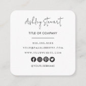 Minimalistischer Beruflicher Qr-Code Begleitkarte (Vorderseite)