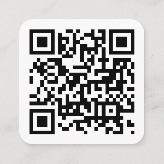 Minimalistischer Beruflicher QR-Code Begleitkarte (Rückseite)
