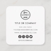 Minimalistischer Beruflicher QR-Code Begleitkarte (Vorderseite)