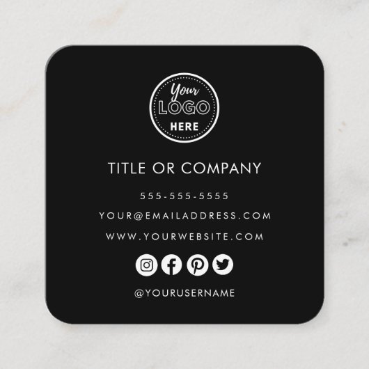 Minimalistischer Beruflicher QR-Code Begleitkarte (Vorderseite)