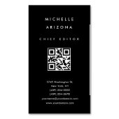 Minimalistischer Beruflicher QR-Code Magnetische Visitenkarte (Vorderseite Vertikal)