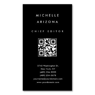 Minimalistischer Beruflicher QR-Code Magnetische Visitenkarte