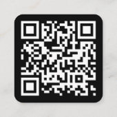 Minimalistischer Beruflicher QR-Code Quadratische Visitenkarte (Rückseite)