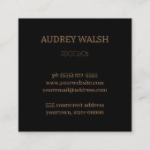 Minimalistischer Beruflicher QR-Code Quadratische Visitenkarte (Rückseite)