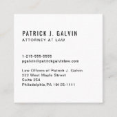 Minimalistischer Beruflicher QR-Code Quadratische Visitenkarte (Vorderseite)