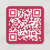 Minimalistischer Beruflicher QR-Code Quadratische Visitenkarte (Rückseite)