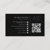 Minimalistischer Beruflicher QR-Code Visitenkarte (Rückseite)