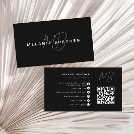 Minimalistischer Beruflicher QR-Code Visitenkarte