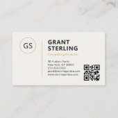 Minimalistischer Beruflicher QR-Code Visitenkarte (Vorderseite)