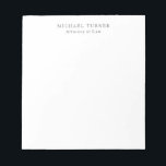 Minimalistischer Beruflicher Rechtsanwalt Notizblock<br><div class="desc">Es ist ein sehr elegantes,  sehr ästhetisches und sehr einfaches perfektes Design. Mit dieser Einfachheit werden Sie sofort reflektieren,  was für eine schöne Persönlichkeit Sie haben und die Sensibilität in Ihrer Arbeit.</div>