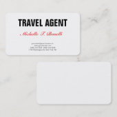 Minimalistischer Beruflicher Schlichter Agent für Visitenkarte (Vorne/Hinten)