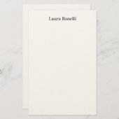 Minimalistischer Beruflicher Schlichter Name Briefpapier (Vorne/Hinten)