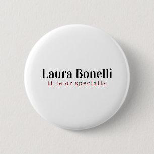 Minimalistischer Beruflicher Schlichter Name Button