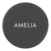 Minimalistischer Beruflicher Schlichter Name Eishockey Puck (Vorderseite)
