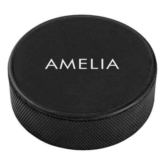 Minimalistischer Beruflicher Schlichter Name Eishockey Puck (3/4)