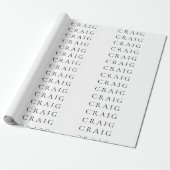 Minimalistischer Beruflicher Schlichter Name Geschenkpapier (Ungerollt)