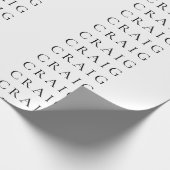 Minimalistischer Beruflicher Schlichter Name Geschenkpapier (Ecke)