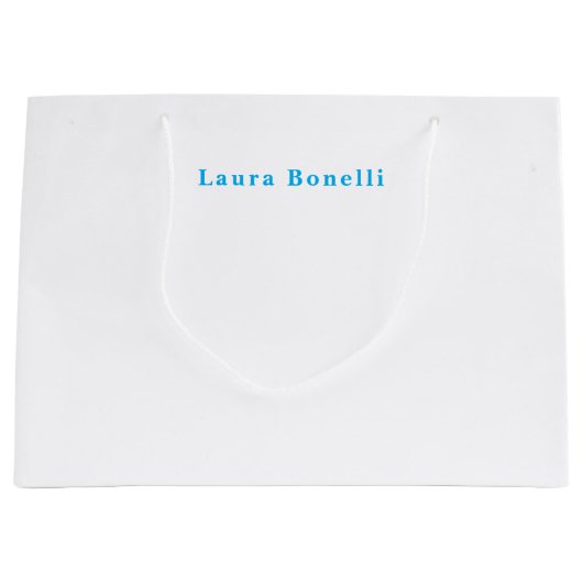Minimalistischer Beruflicher Schlichter Name Große Geschenktüte (Vorderseite)