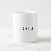 Minimalistischer Beruflicher Schlichter Name Jumbo-Tasse (Vorderseite)