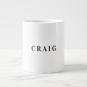 Minimalistischer Beruflicher Schlichter Name Jumbo-Tasse