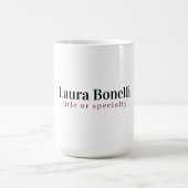 Minimalistischer Beruflicher Schlichter Name Kaffeetasse (Mittel)