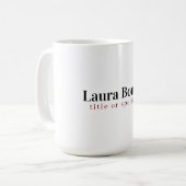 Minimalistischer Beruflicher Schlichter Name Kaffeetasse (Vorderseite Links)