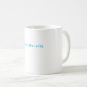Minimalistischer Beruflicher Schlichter Name Kaffeetasse (VorderseiteRechts)
