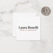 Minimalistischer Beruflicher Schlichter Name Mitteilungskarte (Vorderseite/Rückseite Beispiel)