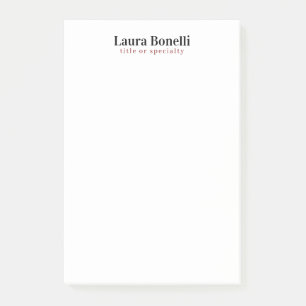 Minimalistischer Beruflicher Schlichter Name Post-it Klebezettel