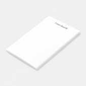 Minimalistischer Beruflicher Schlichter Name Post-it Klebezettel (angewinkelt)
