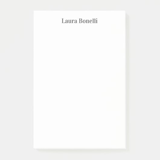 Minimalistischer Beruflicher Schlichter Name Post-it Klebezettel (Vorderseite)