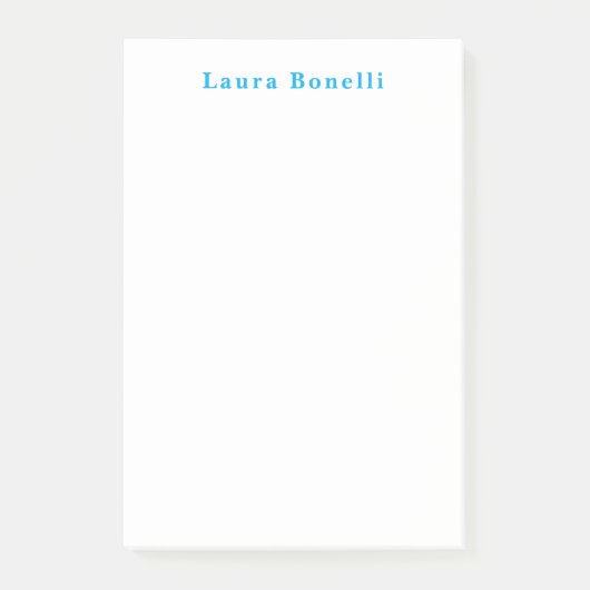 Minimalistischer Beruflicher Schlichter Name Post-it Klebezettel (Vorderseite)