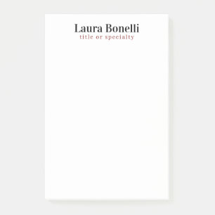 Minimalistischer Beruflicher Schlichter Name Post-it Klebezettel