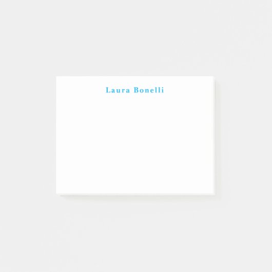 Minimalistischer Beruflicher Schlichter Name Post-it Klebezettel (Vorderseite)