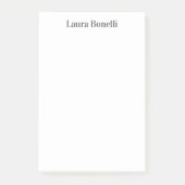 Minimalistischer Beruflicher Schlichter Name Post-it Klebezettel (Vorderseite)