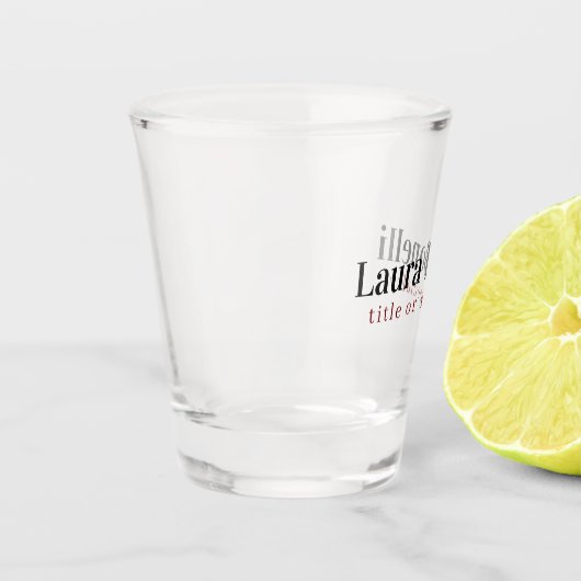 Minimalistischer Beruflicher Schlichter Name Schnapsglas (Links)