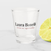 Minimalistischer Beruflicher Schlichter Name Schnapsglas (Vorderseite)