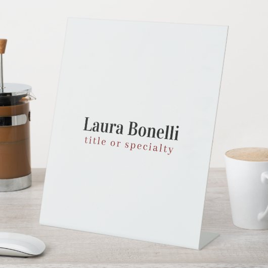 Minimalistischer Beruflicher Schlichter Name Sockelschild (In Situ)