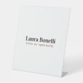 Minimalistischer Beruflicher Schlichter Name Sockelschild (Vorderseite)