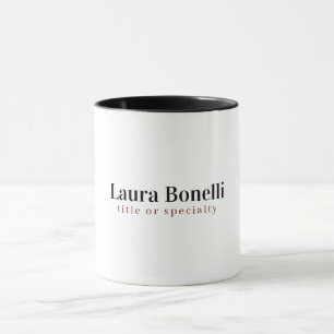 Minimalistischer Beruflicher Schlichter Name Tasse