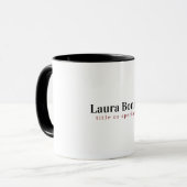 Minimalistischer Beruflicher Schlichter Name Tasse (Vorderseite Links)