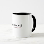 Minimalistischer Beruflicher Schlichter Name Tasse (VorderseiteRechts)