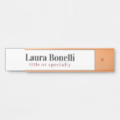 Minimalistischer Beruflicher Schlichter Name Türschild (Vorderseite )