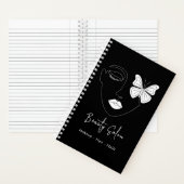 Minimalistischer Beruflicher Schönheitssalon Schwa Notizblock (Innen)