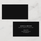 Minimalistischer Beruflicher Schwarz-Weiß-Bus Visitenkarte (Vorne/Hinten)