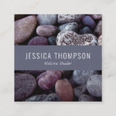 Minimalistischer, Beruflicher Strand Quadratische Visitenkarte (Vorderseite)