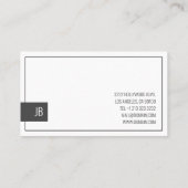 Minimalistischer Beruflicher Unternehmer Visitenkarte (Rückseite)